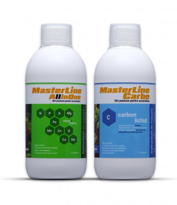 Set fertilizanti pt plante acvatice MasterLine, All in One + Carbo, 2 x 500 ml foto