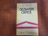 Dezbateri critice de Al.Dima
