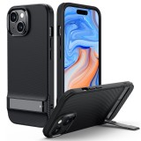 Cumpara ieftin Husa pentru iPhone 15 Plus, ESR Air Shield Boost Kickstand, Translucent Black