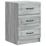 vidaXL Dulap de noapte Sonoma gri 43 x 41 x 63,5 cm Lemn prelucrat 895711