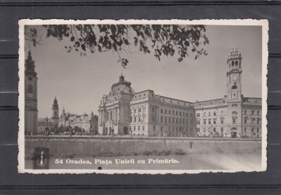 ORADEA PIATA UNIRII CU PRIMARIA PRIMARIA FOTOFILM CLUJ CIRCULATA 1940 foto