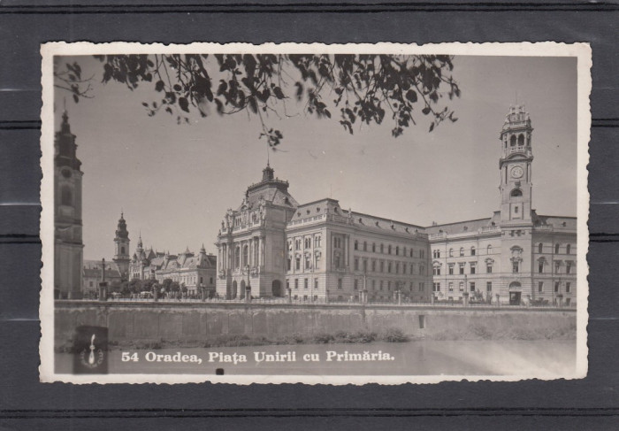 ORADEA PIATA UNIRII CU PRIMARIA PRIMARIA FOTOFILM CLUJ CIRCULATA 1940