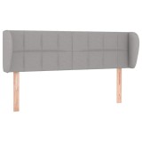 Cumpara ieftin Tablie de pat cu aripioare gri deschis 147x23x78/88 cm textil