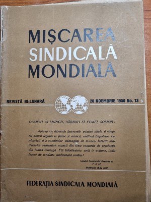 miscarea sindicala mondiala 20 noiembrie 1950 foto