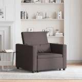 3-in-1 Fotoliu Pat Convertible Maro &Icirc;nchis Țesătură