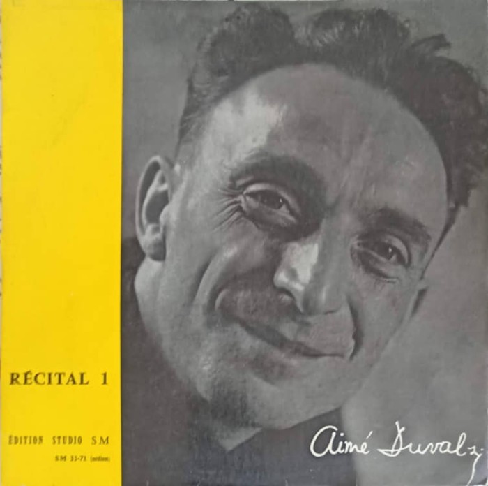 Disc vinil, LP. Recital 1-AIME DUVAL-242396