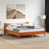 VidaXL Cadru de pat fără saltea, maro ceruit 200x200 cm lemn masiv pin 3216359