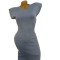 Rochie midi, model curbat, bumbac, albastru deschis, mărime M INTL