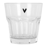 Cumpara ieftin Set 6 pahare sticla transparenta neagra &Oslash; 8x8 cm / 150 ml