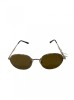 Ochelari de soare dama, UV400, Auriu, Metal, Maro, Oem