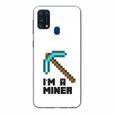 Husa compatibila cu Samsung Galaxy M21S, M31 Silicon Gel Tpu Model Minecraft Miner