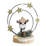 Decoratiune Craciun Ren cu led 16x10x17 cm