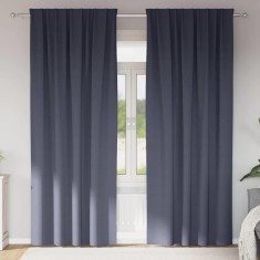 vidaXL Perdele cu perdele 2 pcs Antracit 245 x 140 cm Poliester