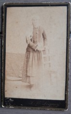Foto veche CDV atelier LOGNER / Transilvania / Sec XIX / atelier extrem de rar
