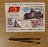 Poșta Rom&acirc;nă - 150 de ani de tradiție și modernitate, coliță nedantelată 2012 LP 1954