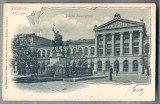 AX 123 CP VECHE ANTEBELICA-BUCURESCI -PALATUL UNVERSITATII -BUCURESTI -CIRC.1902, Necirculata, Printata