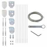 VidaXL Set de accesorii pentru paravan de balcon, 29 piese