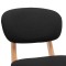 Scaune de bar, 2 buc., negru, material textil - 6