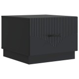 vidaXL Masă de cafea cu sertar Negru 49 x 50 x 37 cm Lemn prelucrat 895426