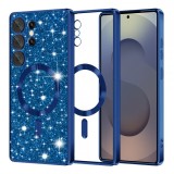 Husa MagSafe pentru Samsung Galaxy S25 Ultra S938, Techsuit, Luxury Glitter, Albastra