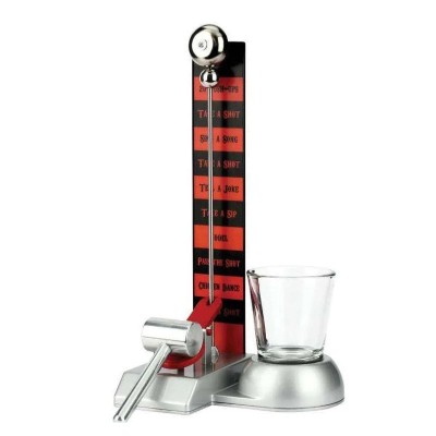Set Hammershot pentru Joc de băut eMazing, cu pahare shot, inălțime 22 cm, compoziție din sticlă, plastic și fier, multicolor foto