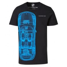 Tricou Unisex Oe Porsche Taycan Negru / Albastru Marime XXXL WAP6083XL0LTYC