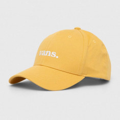 Vans șapcă de baseball din bumbac culoarea galben, cu imprimeu