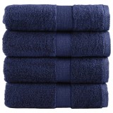 vidaXL Prosoape m&acirc;ini premium SOLUND 4 buc bleumarin 30x30cm 600gsm