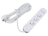 Prelungitor alimentare 5 prize 1,5m 16A PVC alb 3x1mm2