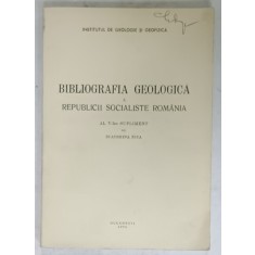 BIBLIOGRAFIA GEOLOGICA SI GEOFIZICA A R.S.R. , AL V - LEA SUPLIMENT de ECATERINA NICA , 1975