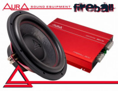 Pachet subwoofer auto Aura Fireball 12 foto