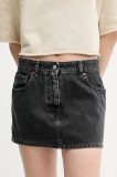 MM6 Maison Margiela fustă culoarea negru, mini, creion, S52MC0010
