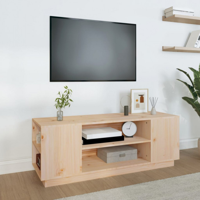 Comoda TV, 110x35x40,5 cm, lemn masiv de pin