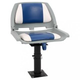 vidaXL Scaun barcă cu piedestal, reglabil &icirc;n &icirc;nălțime, rotativ la 360&deg;