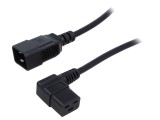 Cablu IEC C19 mamă unghiat la IEC C20 tată, 1,8m, 3x1,5mm&sup2; PVC