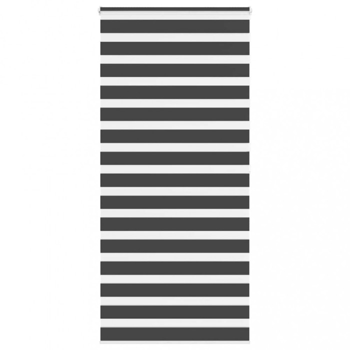 vidaXL Jaluzea tip zebra neagră lățime țesătură 90,9 cm poliester