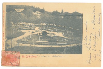 5050 - BALTATESTI, Neamt, Park, Litho, Romania - old postcard - used - 1903 foto