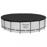 Prelata Piscina Bestway Fast Set Flowclear 555cm Negru - Protectie Piscina 5.49m Steel Pro Max &amp; Power Steel