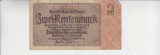 M1 - Bancnota foarte veche - Germania - 2 rentenmark 1937