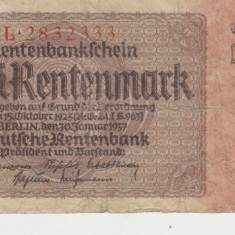 M1 - Bancnota foarte veche - Germania - 2 rentenmark 1937