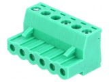 Regletă de Conexiuni Deconectabilă 5mm cu 6 Piste Drept Mufă
