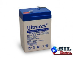Acumulator plumb acid Ultracell 6V 4,5Ah foto