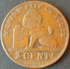 Moneda istorica 2 CENTIMES - BELGIA, anul 1909 *cod 2122 B - DES BELGES foto