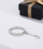 Cumpara ieftin Inel Eternity Reglabil din Argint 925 , Banda Completa cu Cristale Zirconiu, 2g