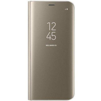 Husa Telefon Flip Book Clear View Huawei Mate 20 Pro Gold foto