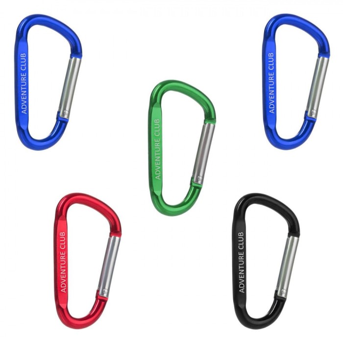 Carabiniere Metalice, Adventure Club, Set 5 Bucăți, Multicolor, Dimensiuni 6.5x3.5cm, Greutate Maximă 4kg