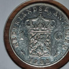 Antilele Olandeze - moneda de colectie argint - 1 gulden 1952 - superba !