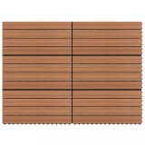 VidaXL Plăci de pardoseală, 6 buc., maro, 60 x 30 cm, WPC, 1 m&sup2;