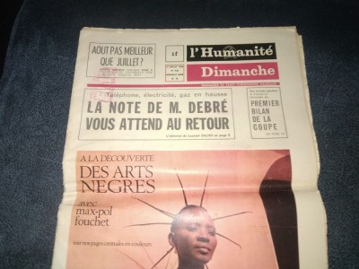 REVISTA LL HUMANITE DIMANCHE 31 IULIE 1966 foto