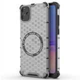 Husa transparenta Samsung Galaxy A05 Techsuit HoneyComb Shield MagSafe, alb